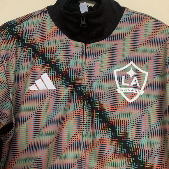 LA Galaxy adidas Black 2024 Hispanic Heritage Full-Zip Track Jacket - Picture 2 of 7
